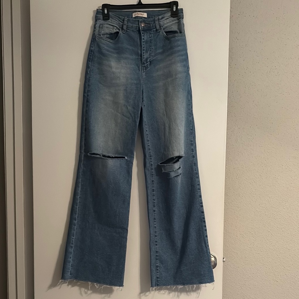 Women's Blue Distressed Jeans